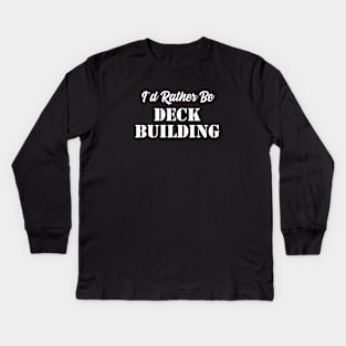 Cards Deck Building Kids Long Sleeve T-Shirt